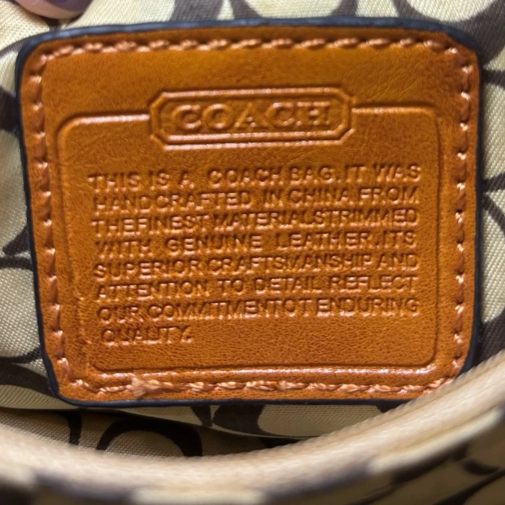 Coach Ashley Cognac Leather Satchel Crossbody Shoulder Bag Horse Carriage - Picture 5 of 15